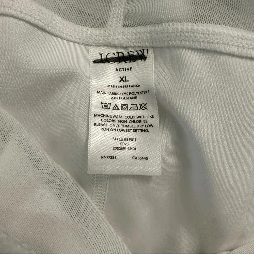 J. Crew Women's White Active CloudStretch Side-Split Sports Dress Size XL NWT